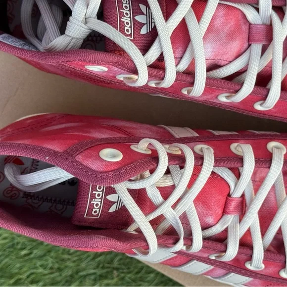 Adidas Nizza Hi RF Red Tie Dye Men’s 11.5 - Picture 4 of 14